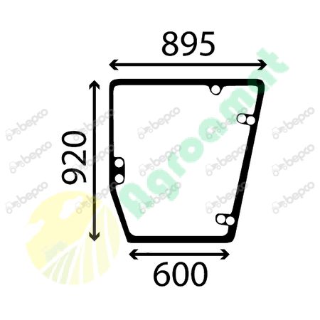 SIDE WINDOW RIGHT - FLAT - TINTED