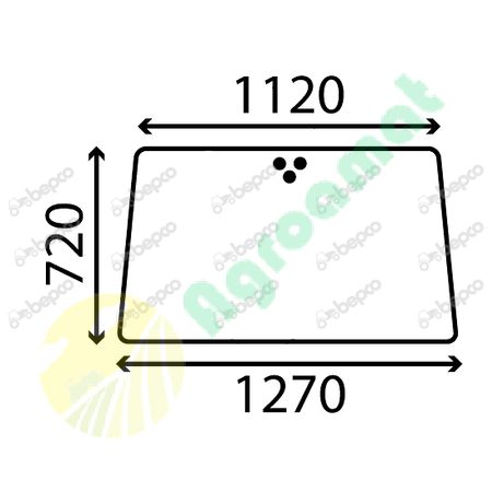 OPENING FRONT WINDSHIELD FLAT - NON-TINTED