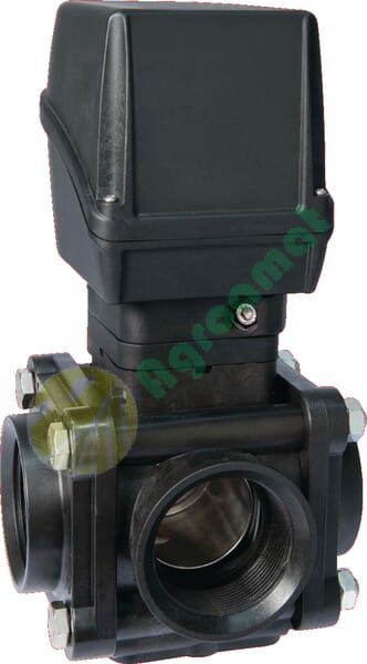 Supapă electrică cu bilă și 3 căi 1" interioară