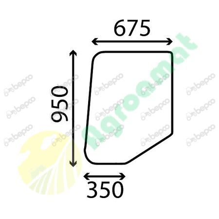 DOOR WINDOW FLAT - TINTED