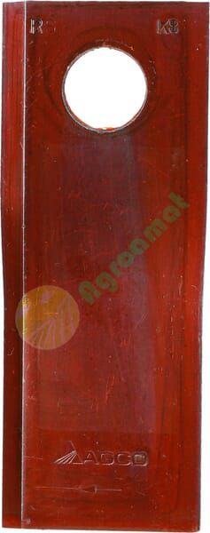 Lamă cositoare dreapta 120x48x4mm orificiu 18,5mm pachet 25 buc. potrivită pentru Lely