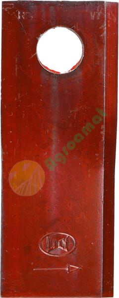 Lamă cositoare stânga 120x48x4mm orificiu 18,5mm pachet 25 buc. potrivită pentru Lely