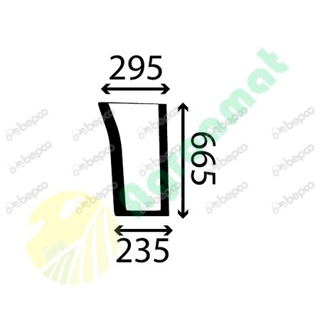 LOWER FRONT GLASS LEFT - CURVED - NON-TINTED