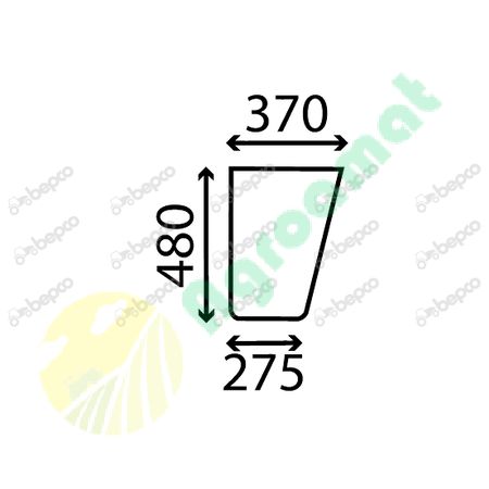 LOWER FRONT GLASS FLAT - TINTED