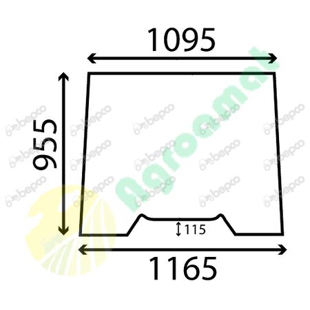 WINDSHIELD FLAT - TINTED