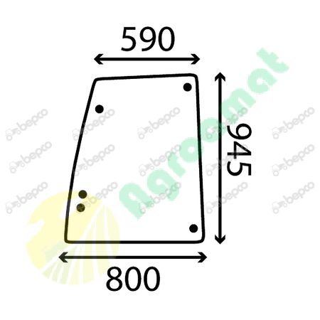 BOVENSTE DEURRAAM PLAT - GETINT