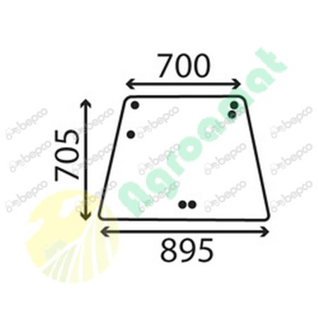 REAR WINDOW FLAT - TINTED