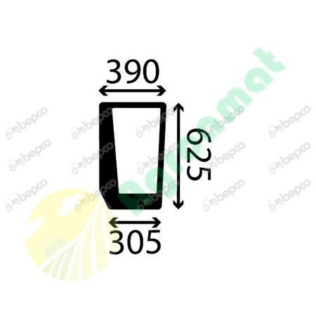 LOWER FRONT GLASS LEFT - FLAT - TINTED