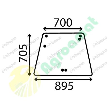 REAR WINDOW CURVED - NON-TINTED