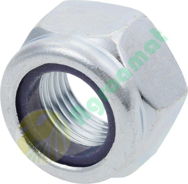 Piuliță hexagonală autoblocantă joasă cu inserție plastic DIN985 M16x1,5mm oțel zincat grupa 8 Kramp