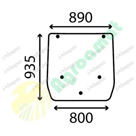 REAR WINDOW CURVED - TINTED