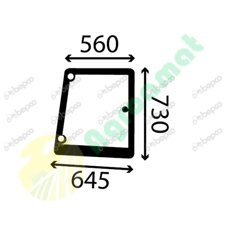 SIDE WINDOW RIGHT - CURVED - TINTED