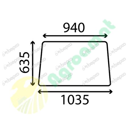 REAR WINDOW FLAT - NON-TINTED