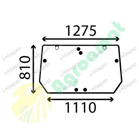 REAR WINDOW CURVED - TINTED