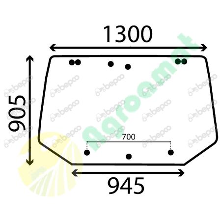 UPPER REAR WINDOW FLAT - TINTED