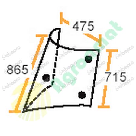 CORNER WINDOW RIGHT - CURVED - TINTED