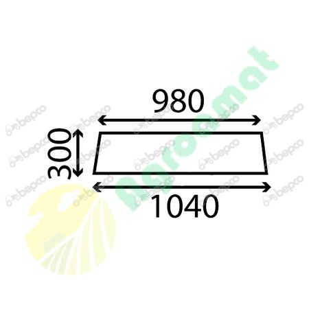 LOWER REAR WINDOW FLAT - NON-TINTED