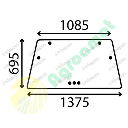 OPENING FRONT WINDSHIELD FLAT - TINTED