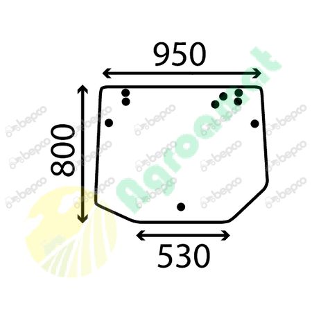 REAR WINDOW CURVED - TINTED