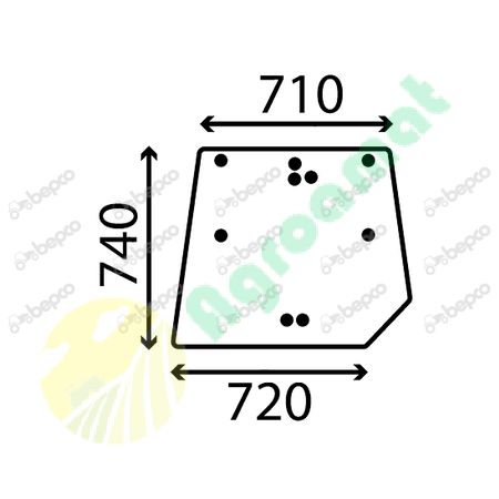 REAR WINDOW CURVED - TINTED