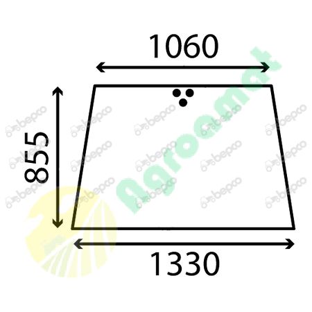 OPENING FRONT WINDSHIELD FLAT - NON-TINTED
