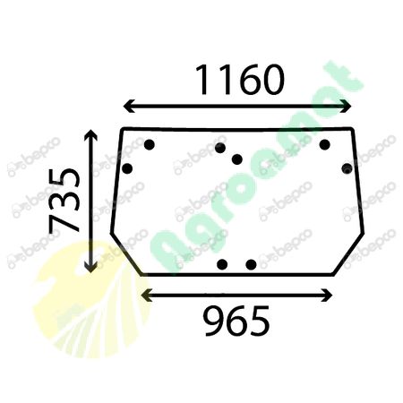 REAR WINDOW CURVED - TINTED