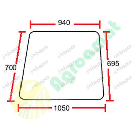 WINDSHIELD FLAT - TINTED