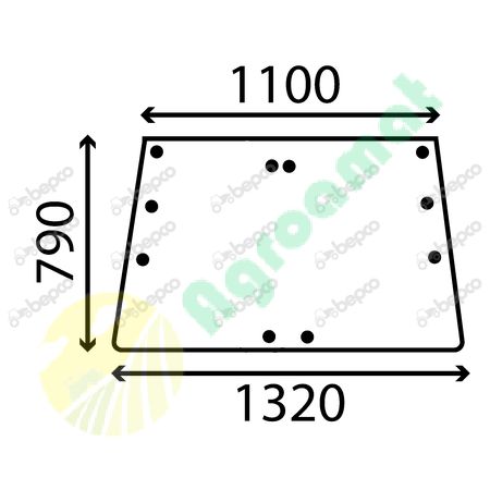 OPENING FRONT WINDSHIELD FLAT - NON-TINTED