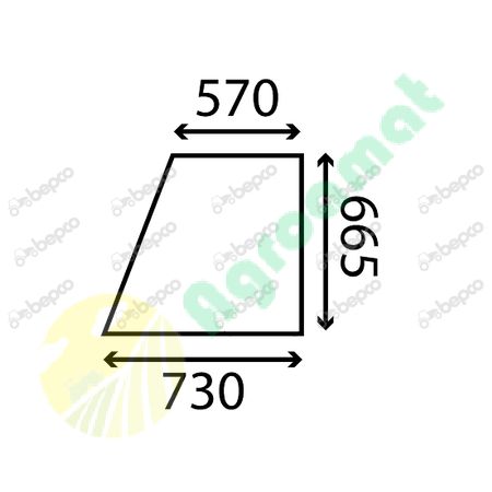 UPPER DOOR WINDOW FLAT - NON-TINTED