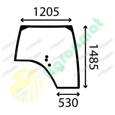 PANEL RIGHT - CURVED - TINTED