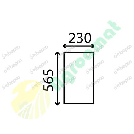 LOWER FRONT GLASS FLAT - NON-TINTED