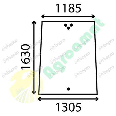 UPPER WINDSHIELD FLAT - NON-TINTED