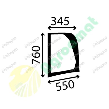 SIDE WINDOW LEFT - FLAT - NON-TINTED