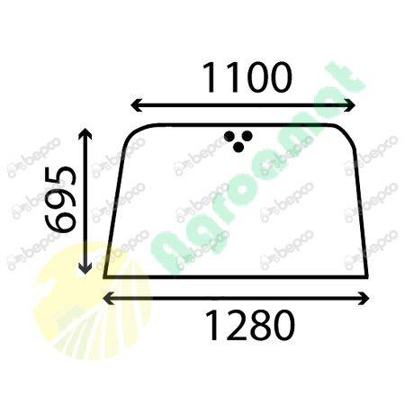 WINDSHIELD FLAT - TINTED