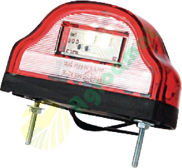 Lampă număr înmatriculare LED 12-24V roșie 101x58,5x59,6mm Kramp