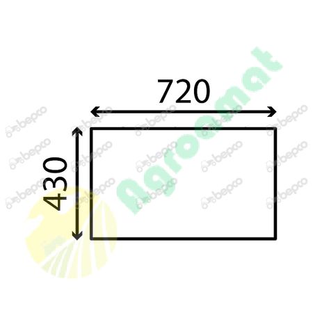 LOWER WINDSHIELD FLAT - TINTED