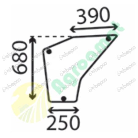 ONDERSTE DEURRAAM PLAT - GETINT