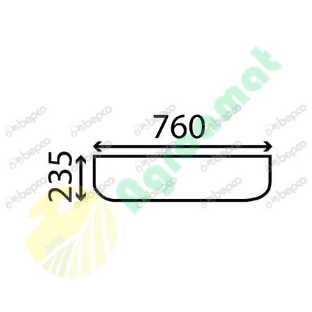 LOWER REAR WINDOW FLAT - NON-TINTED