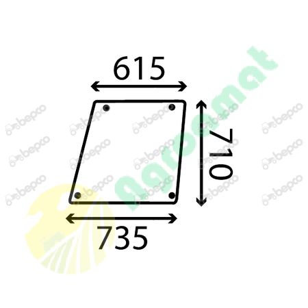 BOVENSTE DEURRAAM PLAT - GETINT