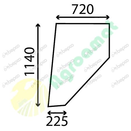 DOOR WINDOW FLAT - NON-TINTED