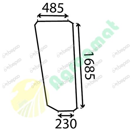 FRONT SIDE WINDOW FLAT - NON-TINTED