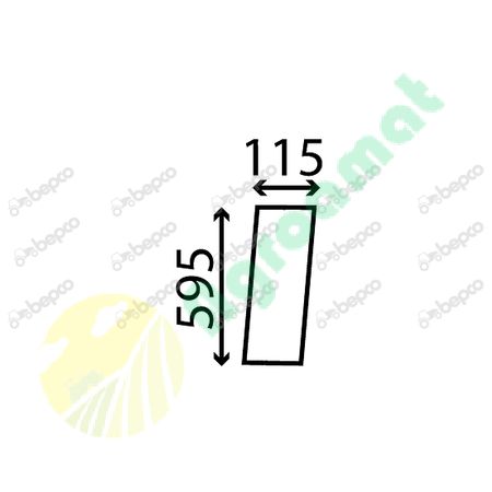 LOWER FRONT GLASS FLAT - NON-TINTED