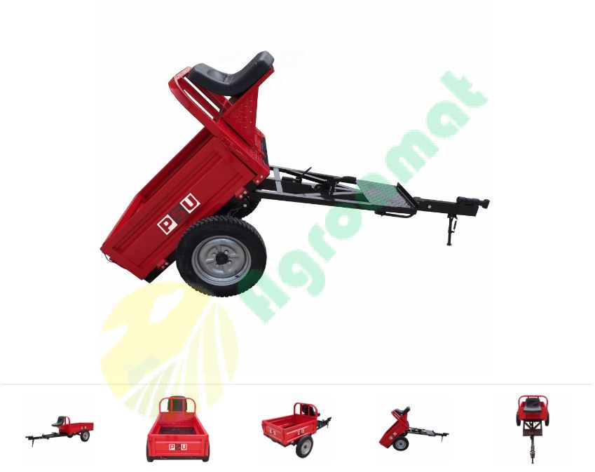 Remorca motocultor capacitate 550 kg, 1400x800x300 mm