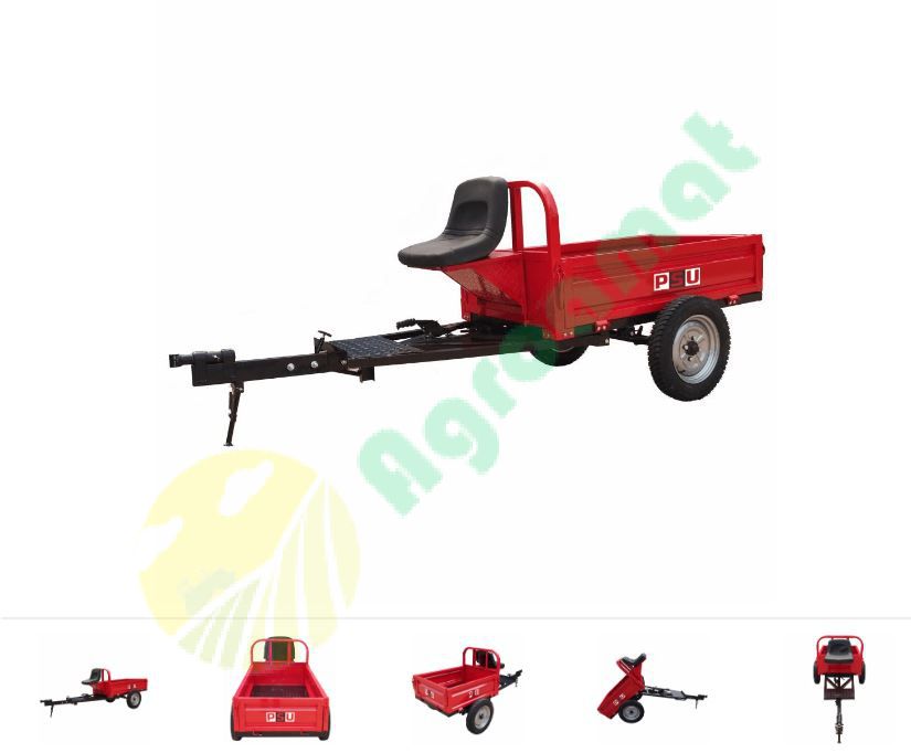 Remorca motocultor capacitate 450 kg, 1000x800x280 mm