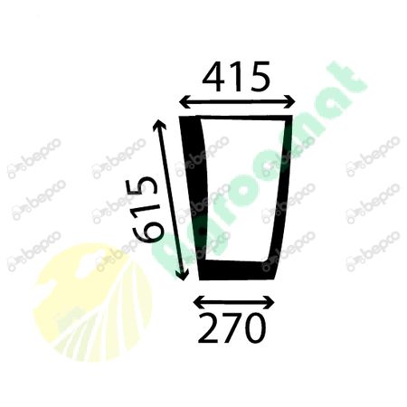 LOWER FRONT GLASS LEFT - CURVED - TINTED