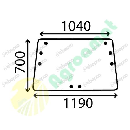 REAR WINDOW FLAT - NON-TINTED