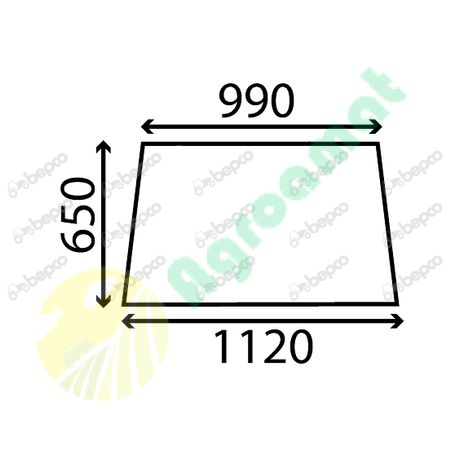 REAR WINDOW WITH ALU FRAME-CLEAR - FLAT - NON-TINTED