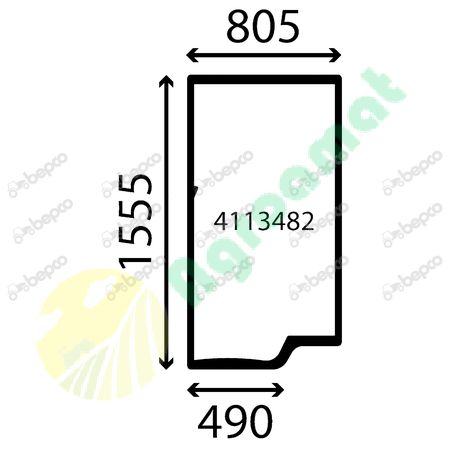 FRONT GLASS CURVED - TINTED