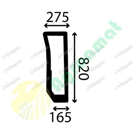 LOWER FRONT GLASS LEFT - CURVED - TINTED