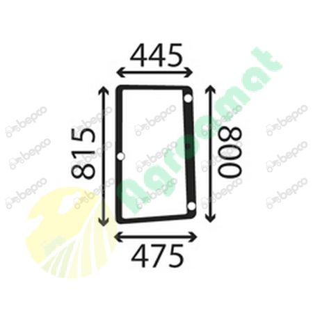 SIDE WINDOW LEFT - CURVED - TINTED